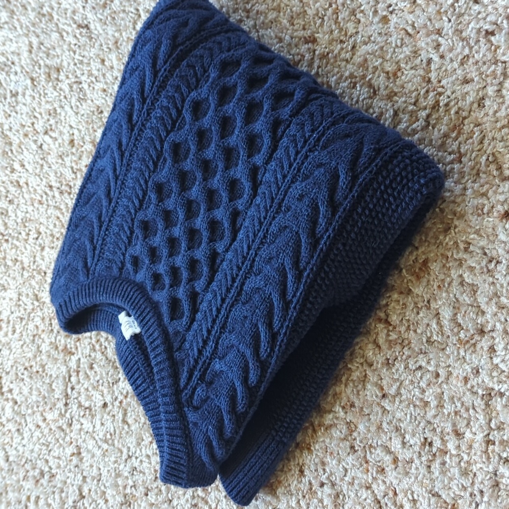 GAP Cotton Chunky Cable knit Fisherman Sweater in Navy Blue